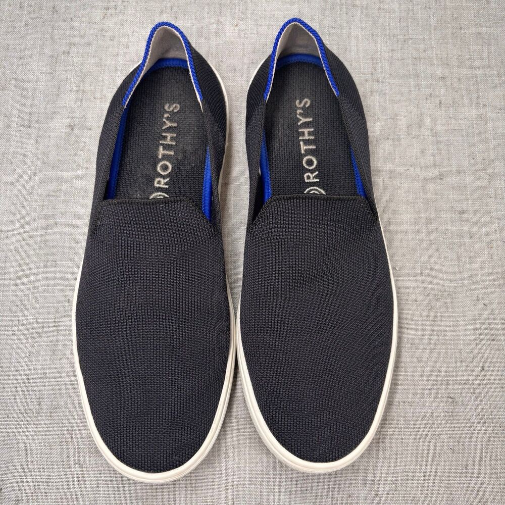 Rothy's The Original Slip On Sneaker Black‎ Knit Shoes Classic Casual Women's 8 - Picture 5 of 11